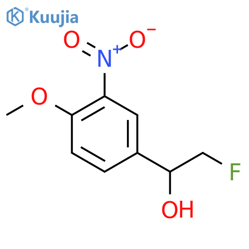 2-fluoro-1-(4-methoxy-3-nitrophenyl)ethan-1-ol structure