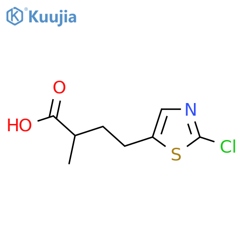 4-(2-chloro-1,3-thiazol-5-yl)-2-methylbutanoic acid structure