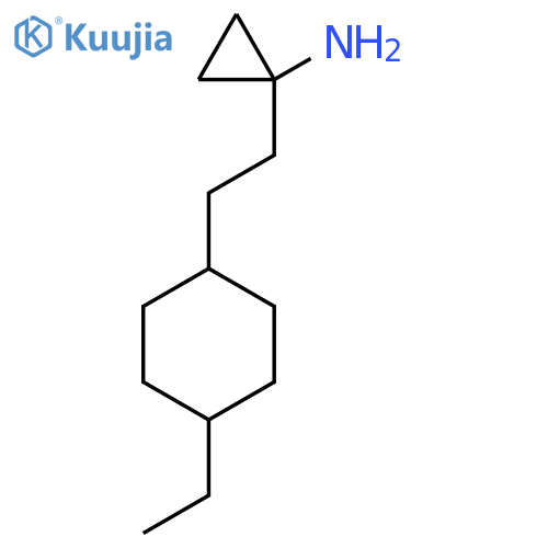 1-2-(4-ethylcyclohexyl)ethylcyclopropan-1-amine structure
