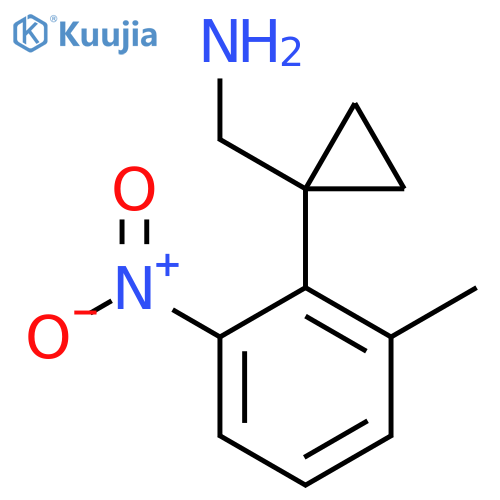 1-(2-methyl-6-nitrophenyl)cyclopropylmethanamine structure