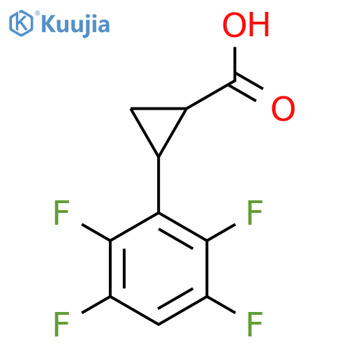 2-(2,3,5,6-tetrafluorophenyl)cyclopropane-1-carboxylic acid structure