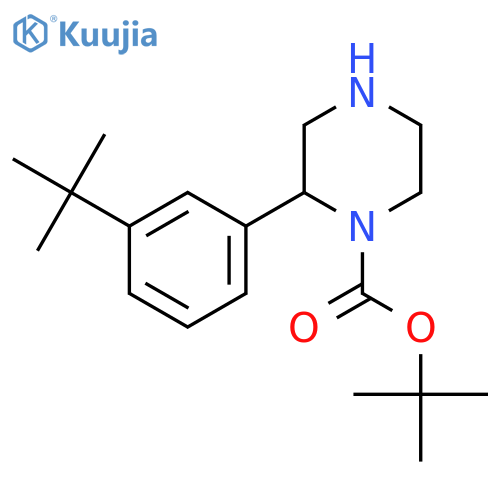 tert-butyl 2-(3-tert-butylphenyl)piperazine-1-carboxylate structure