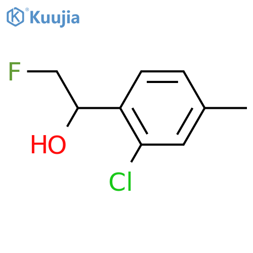 1-(2-chloro-4-methylphenyl)-2-fluoroethan-1-ol structure