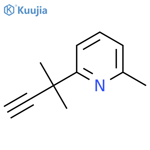 2-methyl-6-(2-methylbut-3-yn-2-yl)pyridine structure