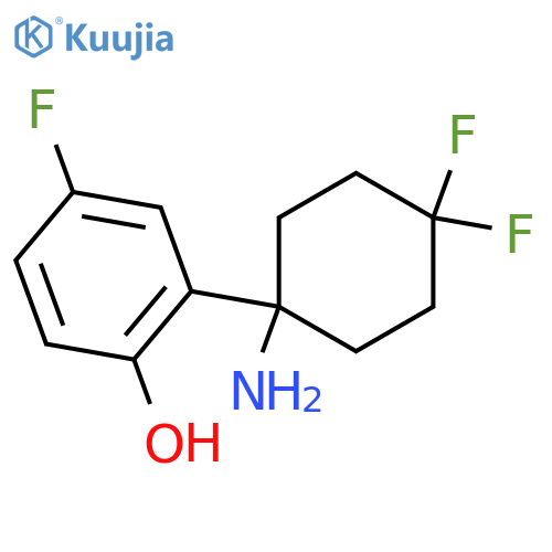2-(1-amino-4,4-difluorocyclohexyl)-4-fluorophenol structure