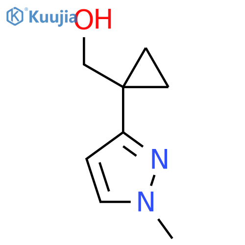 1-(1-methyl-1H-pyrazol-3-yl)cyclopropylmethanol structure
