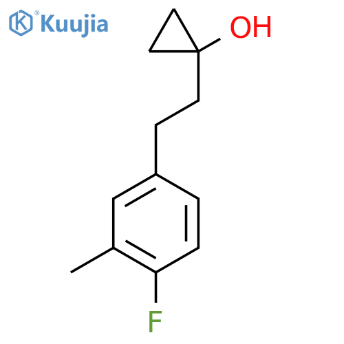 1-2-(4-fluoro-3-methylphenyl)ethylcyclopropan-1-ol structure