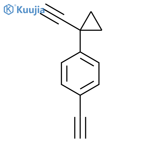 1-ethynyl-4-(1-ethynylcyclopropyl)benzene structure