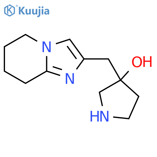 3-({5H,6H,7H,8H-imidazo1,2-apyridin-2-yl}methyl)pyrrolidin-3-ol structure