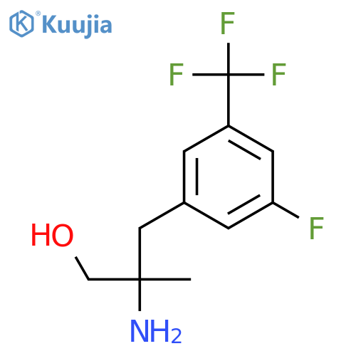 2-amino-3-3-fluoro-5-(trifluoromethyl)phenyl-2-methylpropan-1-ol structure