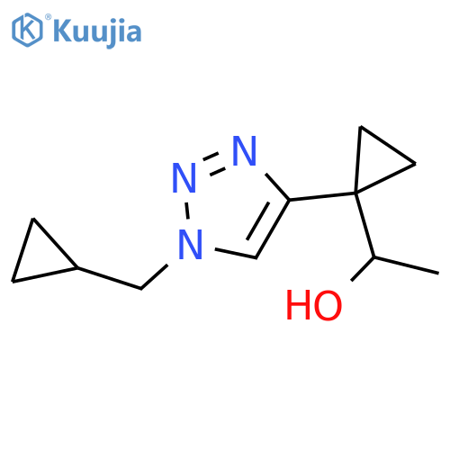 1-{1-1-(cyclopropylmethyl)-1H-1,2,3-triazol-4-ylcyclopropyl}ethan-1-ol structure