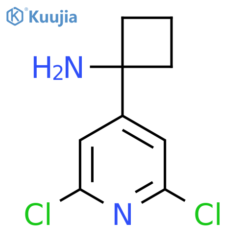 1-(2,6-dichloropyridin-4-yl)cyclobutan-1-amine structure