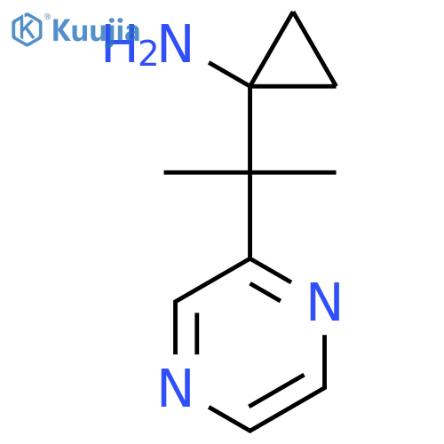 1-2-(pyrazin-2-yl)propan-2-ylcyclopropan-1-amine structure