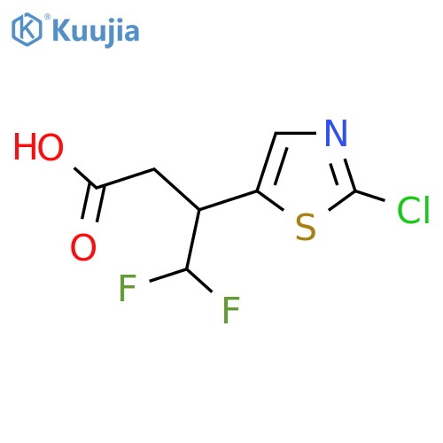 3-(2-chloro-1,3-thiazol-5-yl)-4,4-difluorobutanoic acid structure