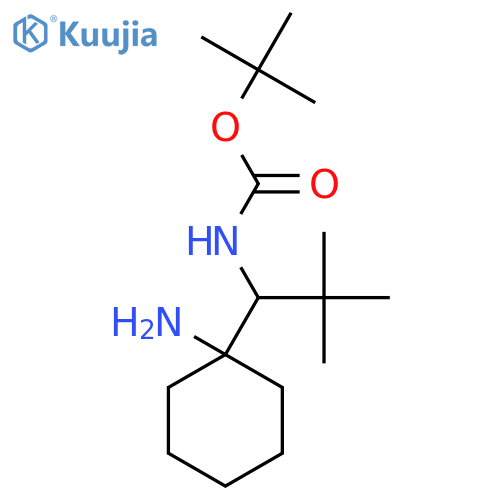tert-butyl N-1-(1-aminocyclohexyl)-2,2-dimethylpropylcarbamate structure