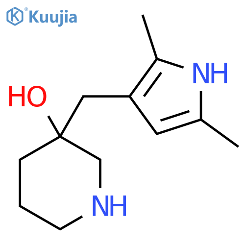 3-(2,5-dimethyl-1H-pyrrol-3-yl)methylpiperidin-3-ol structure