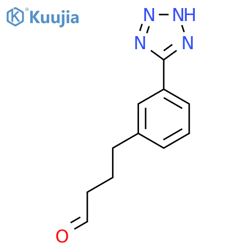 4-3-(1H-1,2,3,4-tetrazol-5-yl)phenylbutanal structure