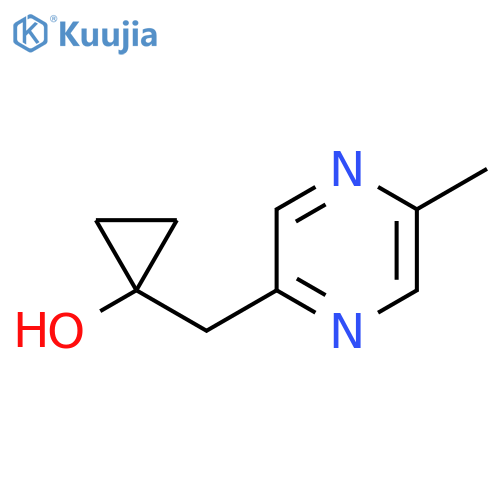 1-(5-methylpyrazin-2-yl)methylcyclopropan-1-ol structure