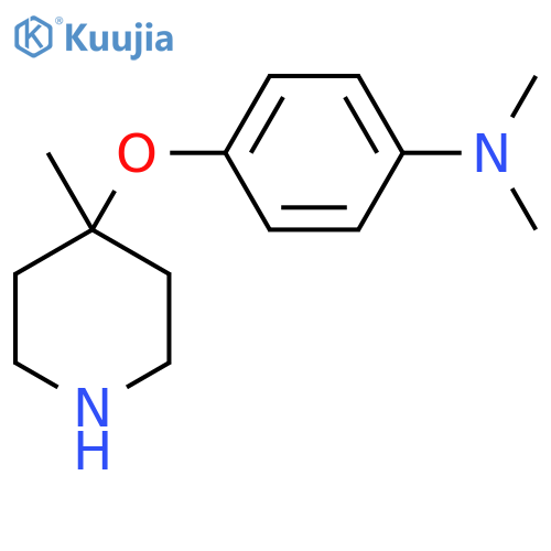 N,N-dimethyl-4-(4-methylpiperidin-4-yl)oxyaniline structure
