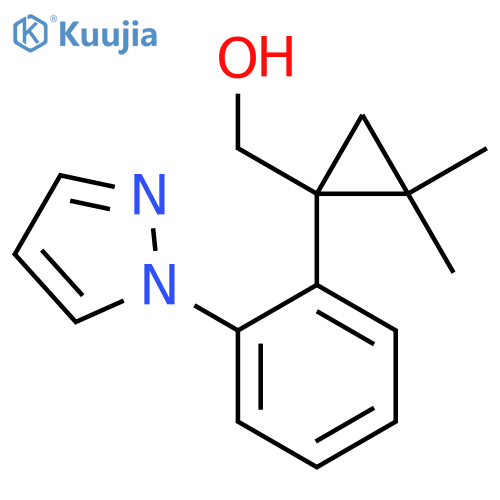 {2,2-dimethyl-1-2-(1H-pyrazol-1-yl)phenylcyclopropyl}methanol structure