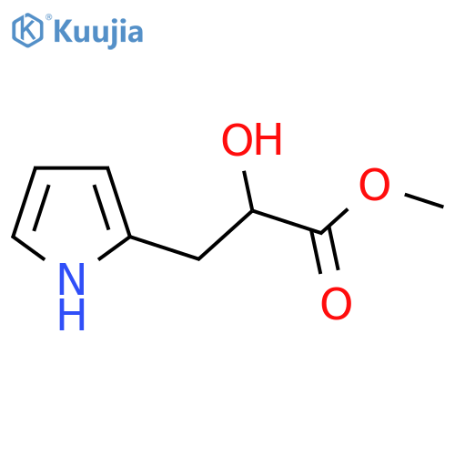 methyl 2-hydroxy-3-(1H-pyrrol-2-yl)propanoate structure