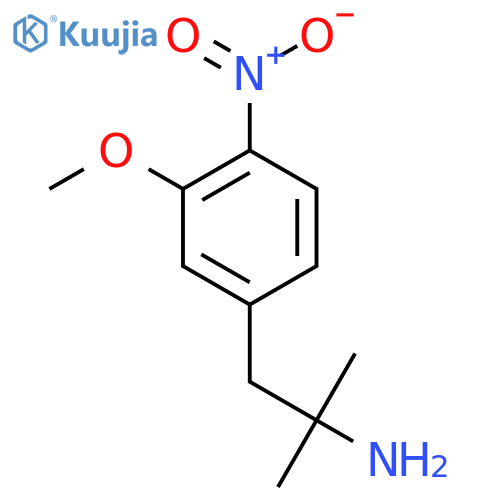 1-(3-methoxy-4-nitrophenyl)-2-methylpropan-2-amine structure