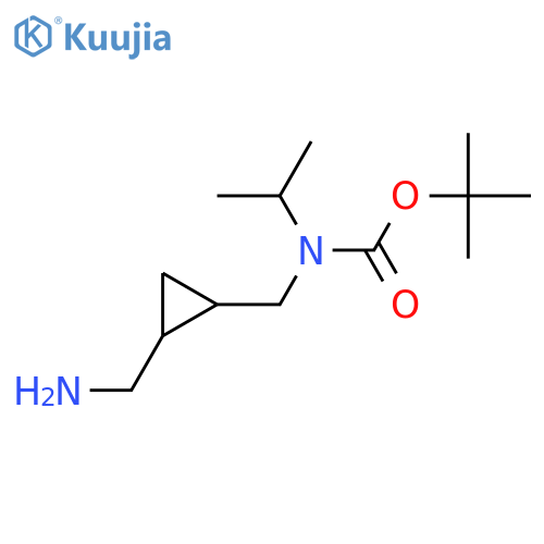 tert-butyl N-{2-(aminomethyl)cyclopropylmethyl}-N-(propan-2-yl)carbamate structure