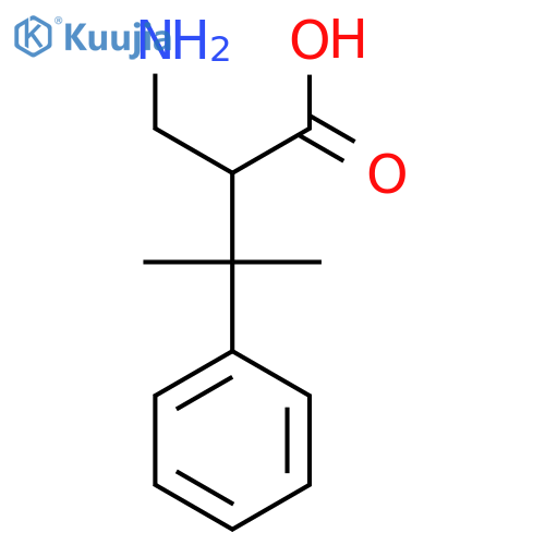 2-(aminomethyl)-3-methyl-3-phenylbutanoic acid structure