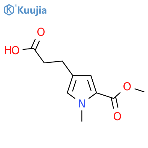 3-5-(methoxycarbonyl)-1-methyl-1H-pyrrol-3-ylpropanoic acid structure