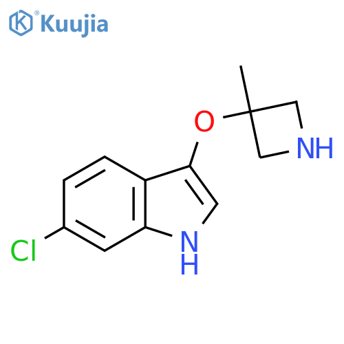 6-chloro-3-(3-methylazetidin-3-yl)oxy-1H-indole structure
