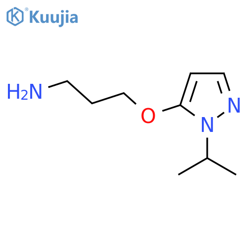 3-{1-(propan-2-yl)-1H-pyrazol-5-yloxy}propan-1-amine structure