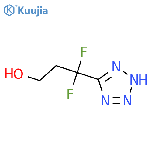 3,3-difluoro-3-(1H-1,2,3,4-tetrazol-5-yl)propan-1-ol structure