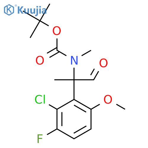 tert-butyl N-2-(2-chloro-3-fluoro-6-methoxyphenyl)-1-oxopropan-2-yl-N-methylcarbamate structure