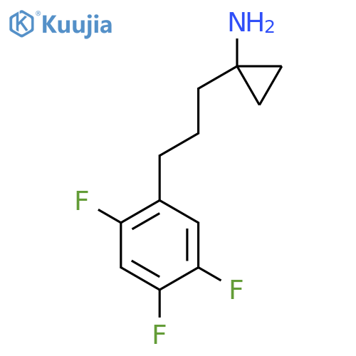 1-3-(2,4,5-trifluorophenyl)propylcyclopropan-1-amine structure