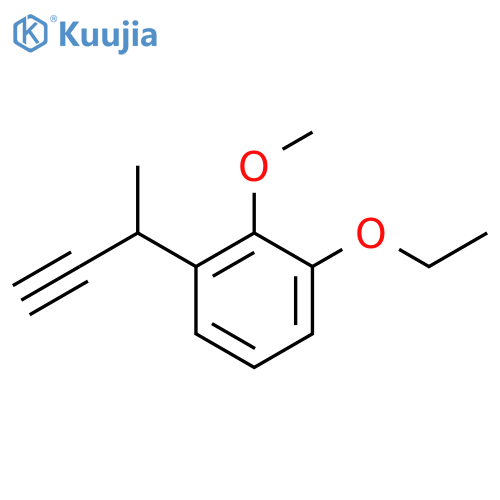 1-(but-3-yn-2-yl)-3-ethoxy-2-methoxybenzene structure