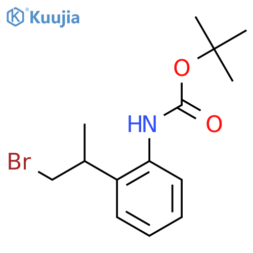 tert-butyl N-2-(1-bromopropan-2-yl)phenylcarbamate structure