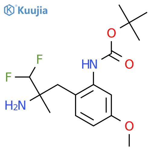 tert-butyl N-2-(2-amino-3,3-difluoro-2-methylpropyl)-5-methoxyphenylcarbamate structure