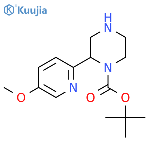 tert-butyl 2-(5-methoxypyridin-2-yl)piperazine-1-carboxylate structure