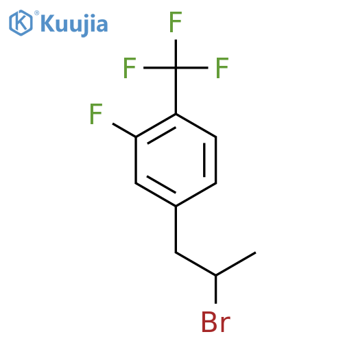 4-(2-bromopropyl)-2-fluoro-1-(trifluoromethyl)benzene structure