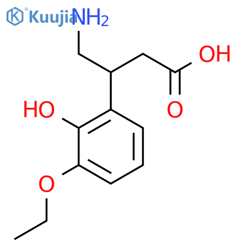 4-amino-3-(3-ethoxy-2-hydroxyphenyl)butanoic acid structure