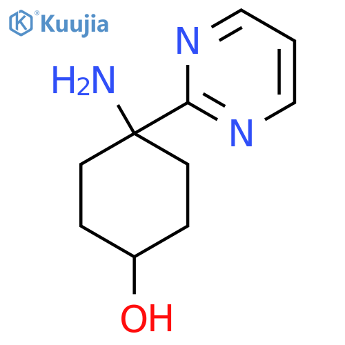 4-amino-4-(pyrimidin-2-yl)cyclohexan-1-ol structure
