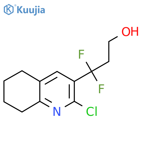 3-(2-chloro-5,6,7,8-tetrahydroquinolin-3-yl)-3,3-difluoropropan-1-ol structure