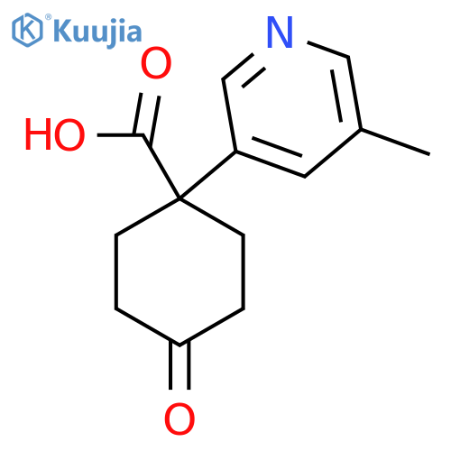 1-(5-methylpyridin-3-yl)-4-oxocyclohexane-1-carboxylic acid structure