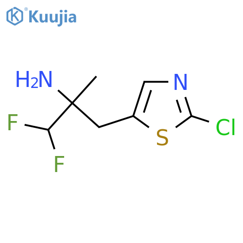 3-(2-chloro-1,3-thiazol-5-yl)-1,1-difluoro-2-methylpropan-2-amine structure