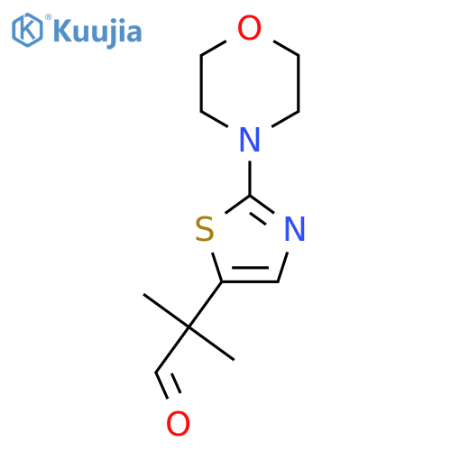 2-methyl-2-2-(morpholin-4-yl)-1,3-thiazol-5-ylpropanal structure