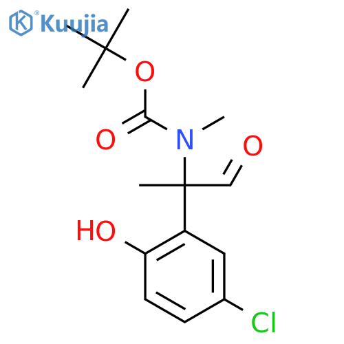 tert-butyl N-2-(5-chloro-2-hydroxyphenyl)-1-oxopropan-2-yl-N-methylcarbamate structure