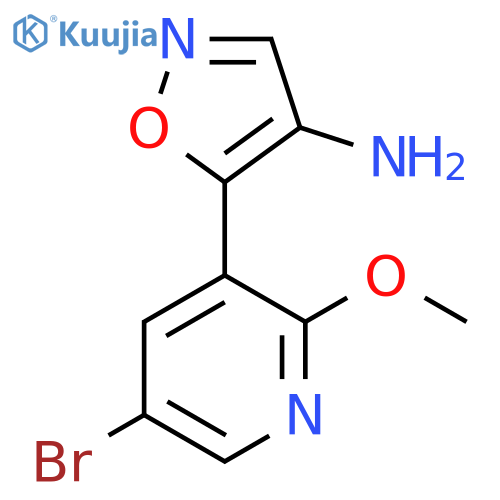 5-(5-bromo-2-methoxypyridin-3-yl)-1,2-oxazol-4-amine structure