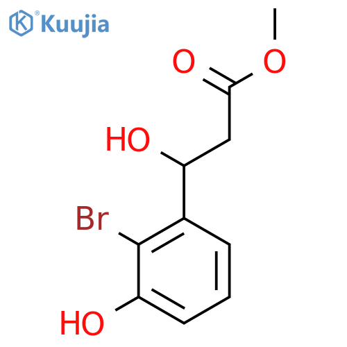 methyl 3-(2-bromo-3-hydroxyphenyl)-3-hydroxypropanoate structure