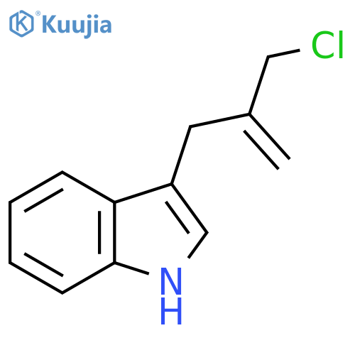 3-2-(chloromethyl)prop-2-en-1-yl-1H-indole structure