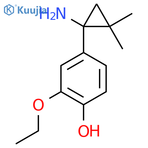 4-(1-amino-2,2-dimethylcyclopropyl)-2-ethoxyphenol structure